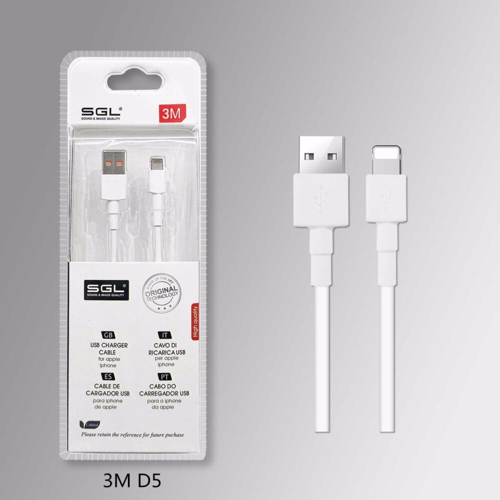 Καλώδιο φόρτισης & data - USB to Lightning - 3m - D5 -194721 - Image 2