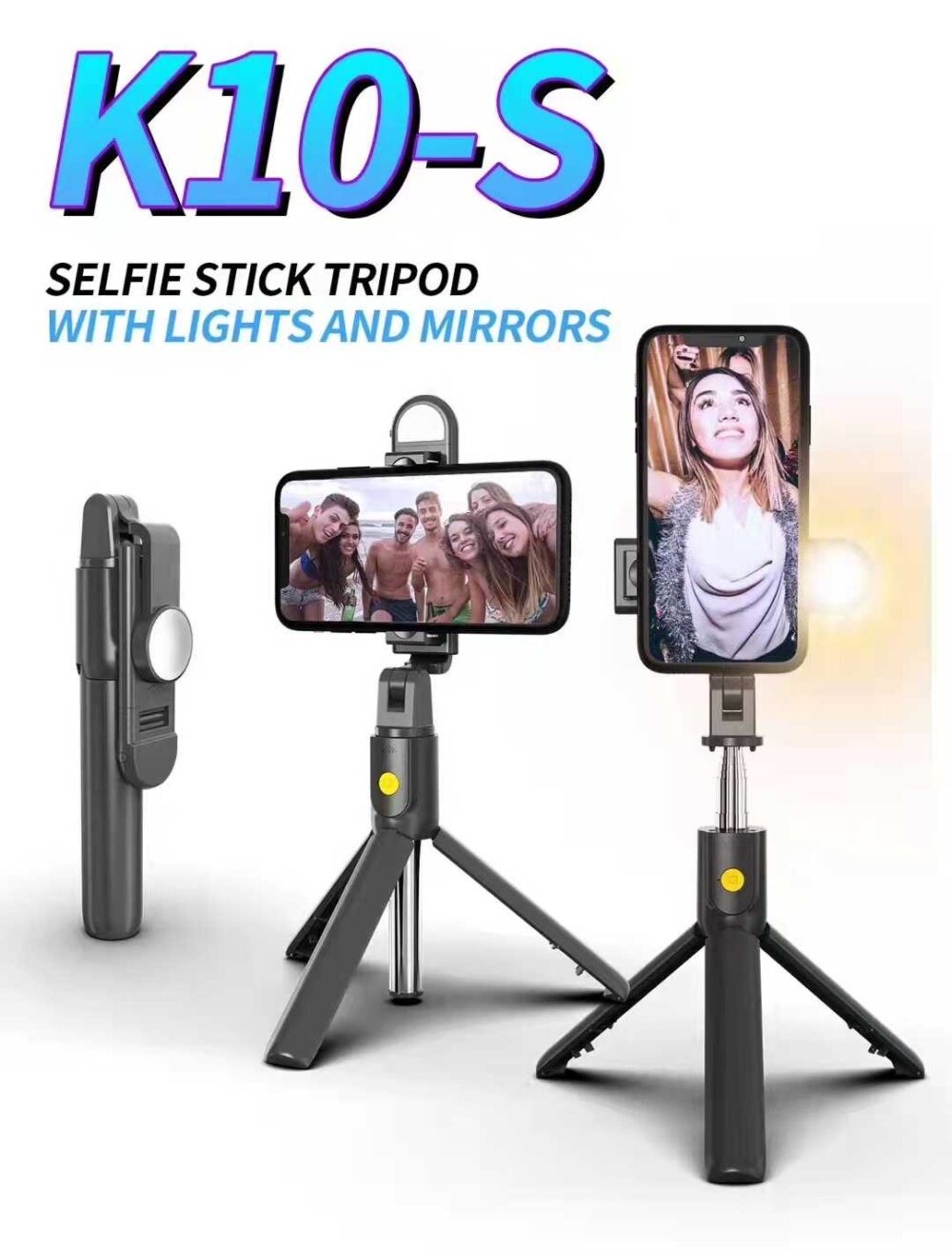 Selfie stick/stand τρίποδο – K10S – 882870 - Image 2