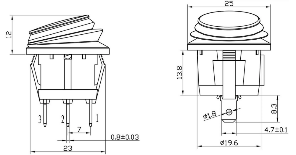 Διακόπτης οχημάτων On/Off - R-F13206A-33-2U - 180937 - Image 2